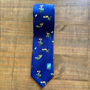 Rugby World Cup 1995 VTG Men's Neck Tie-Navy Blue/Giraffes-Offically Licensed